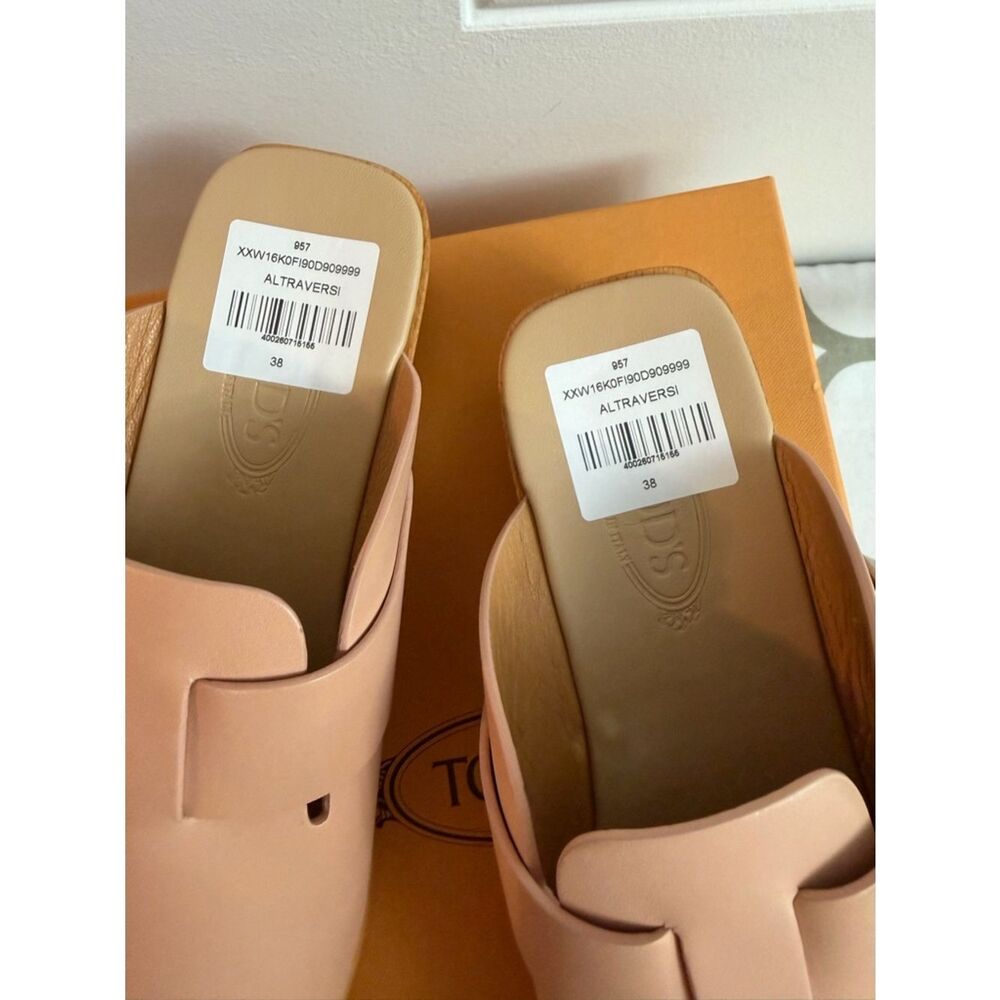 Tod’s leather mule clogs NEW Size 38= US 8 - Picture 9 of 16